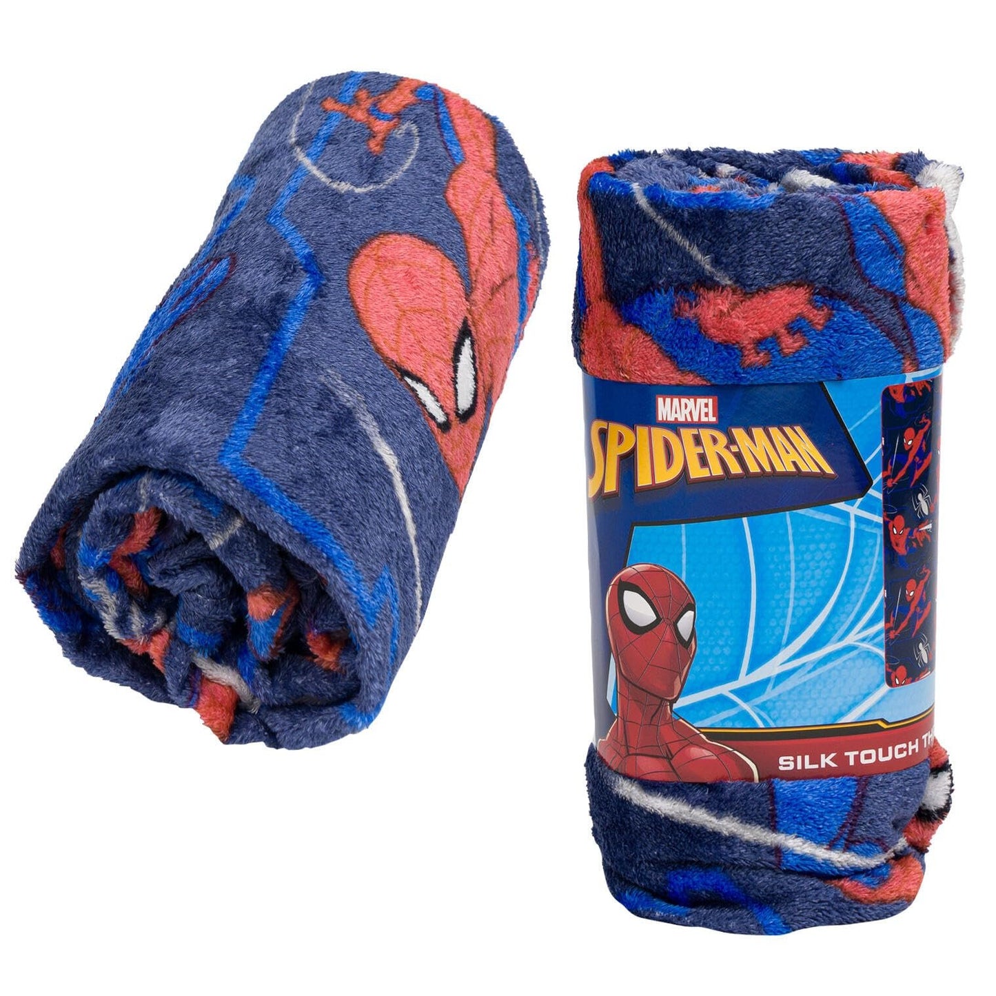 Northwest Spiderman Kids Bed Silk Throw Blanket 40"" x 50"" Single Blue 91898