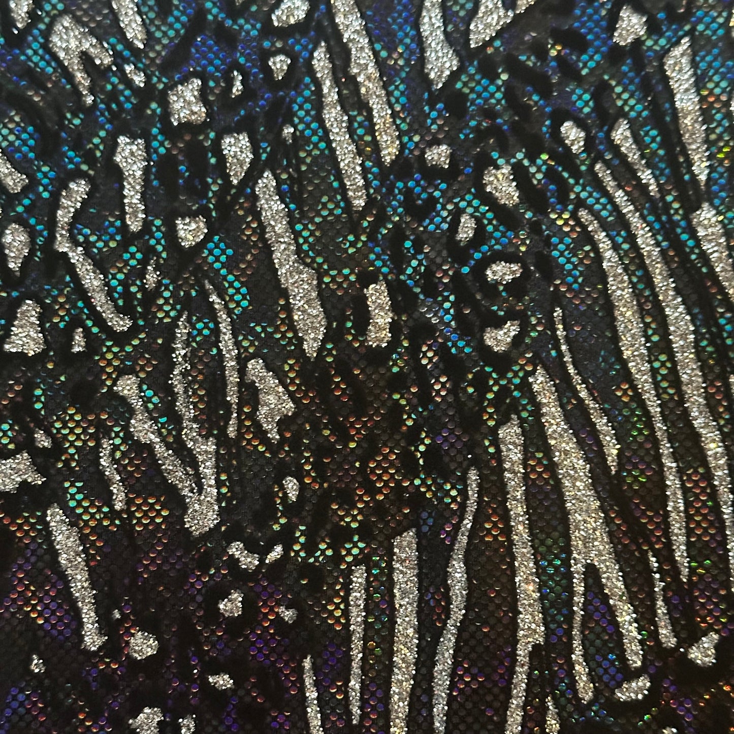 Glitter Cheetah Spandex | Luminous Kinetic Luxe 4-Way | Spandex Palace