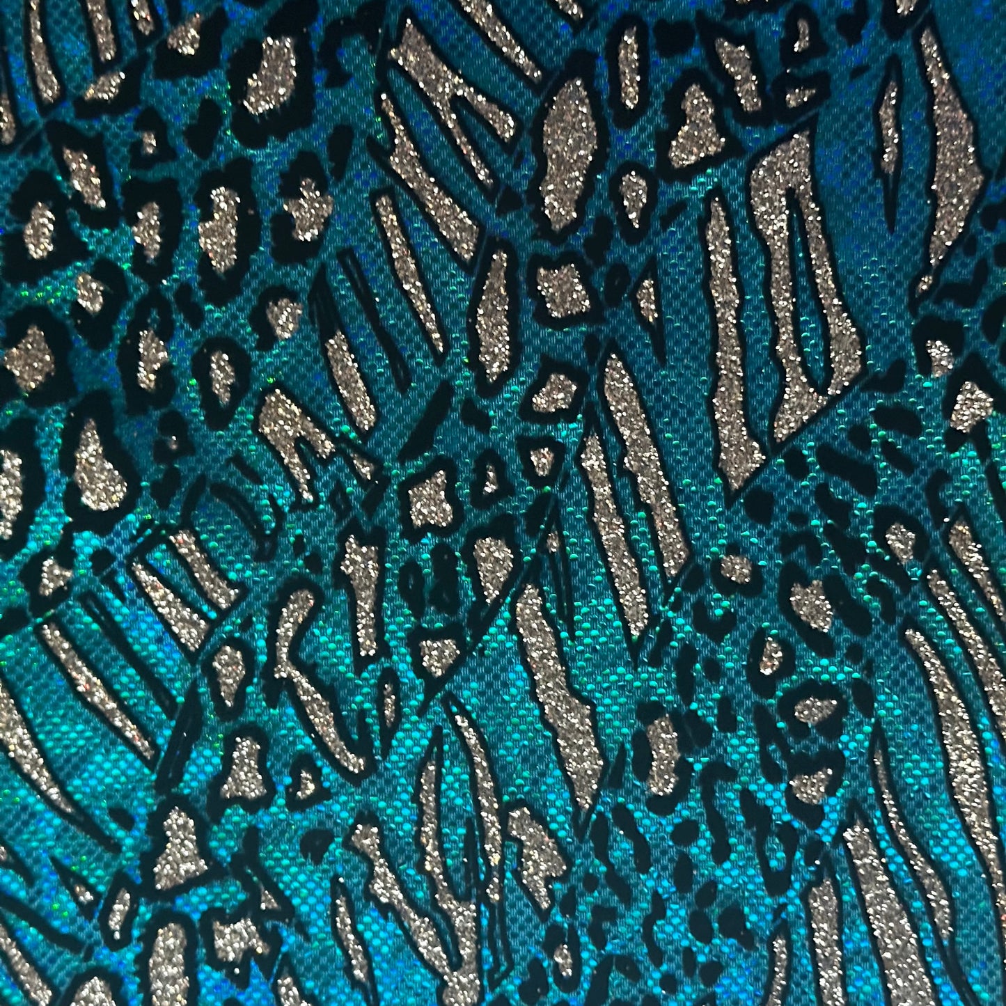 Glitter Cheetah Spandex | Luminous Kinetic Luxe 4-Way | Spandex Palace